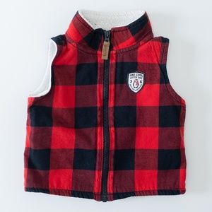 Carter's Buffalo Plaid Vest Size 6 Months